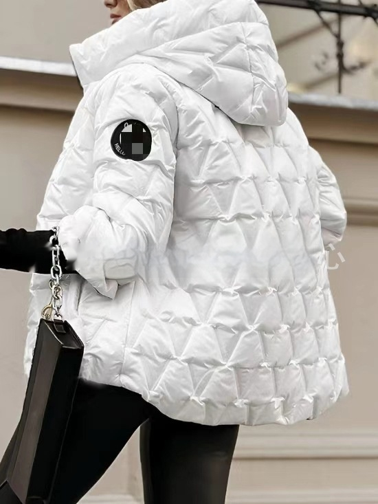 Dauenjacke Kapuze | Winterjacke Kurzer Schnitt Reißverschluss