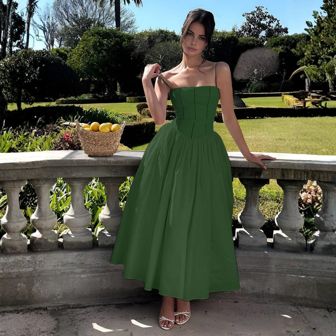 Veronika | Damen Hochzeitsgast Elegantes Korsett Midikleid