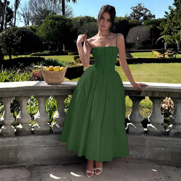 Veronika | Damen Hochzeitsgast Elegantes Korsett Midikleid