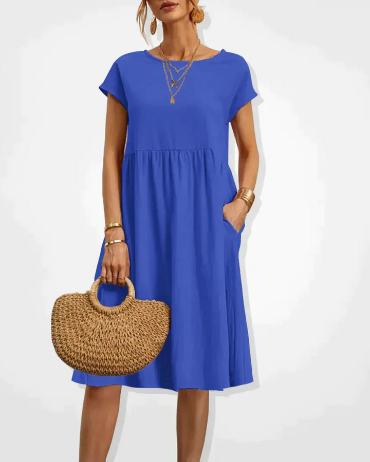 Damen Sommer Italienisches Midi Kleid