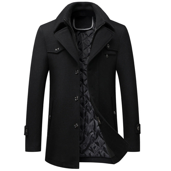 Keith - Eleganter, dicker Herren-Wollmantel