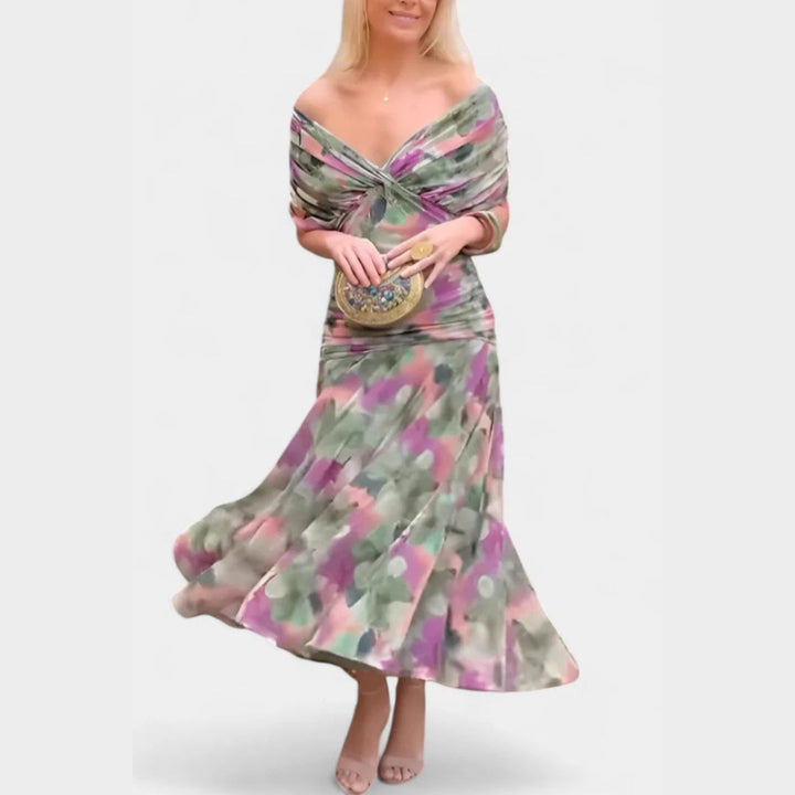 Lilian | Damen Off-Shoulder Elegantes Abendkleid