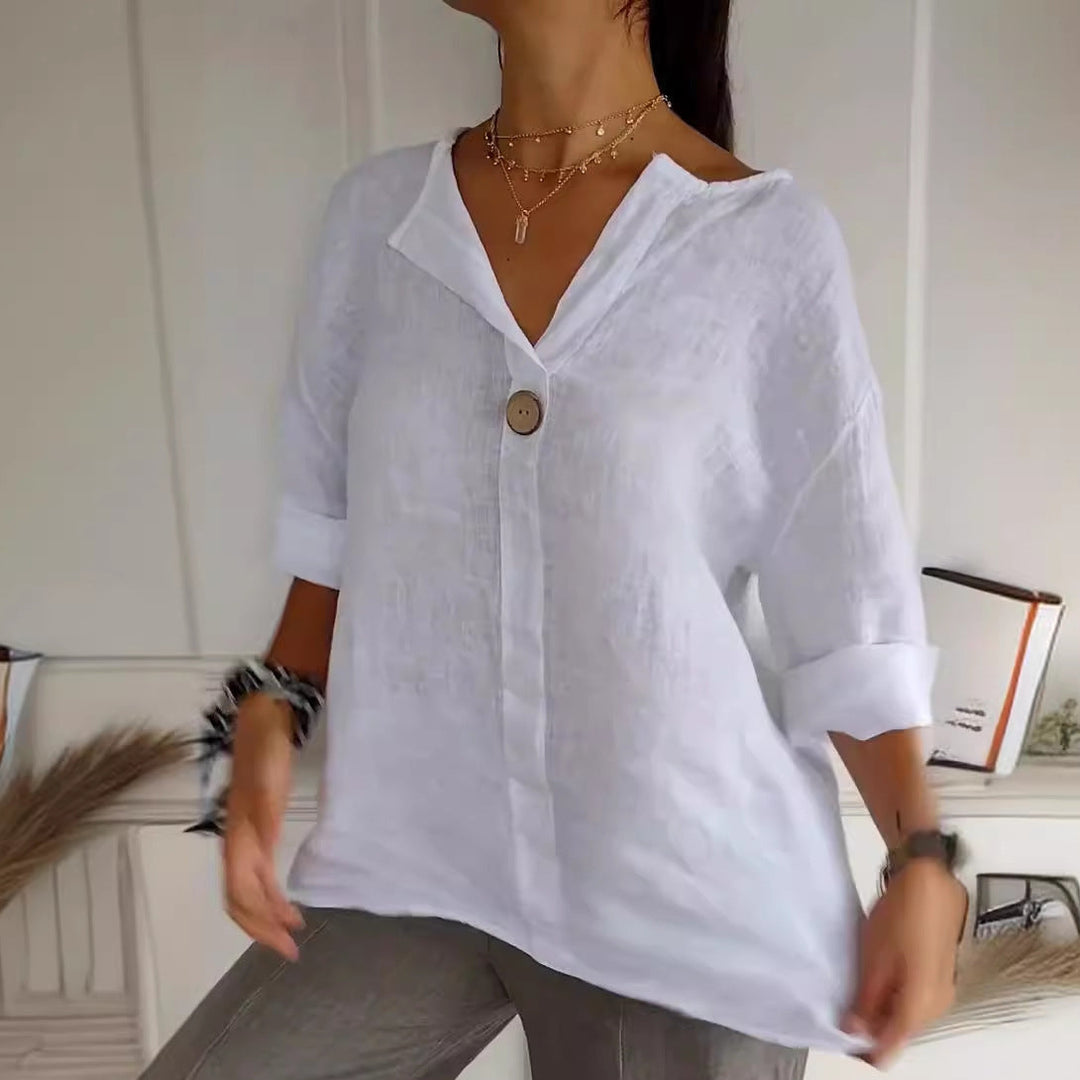 Arabella - Weite Bluse für Damen mit V-Ausschnitt