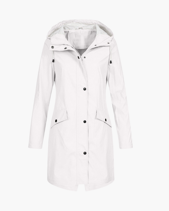 Langer Regenmantel Parka mit wasserabweisender Beschichtung
