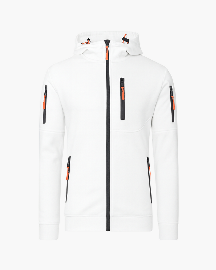 Tech-Fit Sweatjacke mit Reißverschlusstaschen