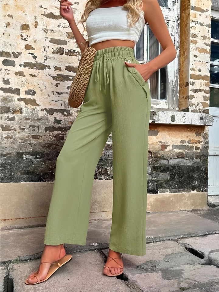 Allie - Modische Damenhose mit lockerem Schnitt und hohem Bund
