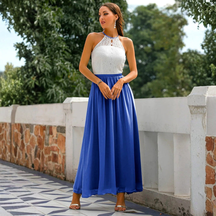 Franziska | Damen Hochzeitsgast Neckholder Maxikleid
