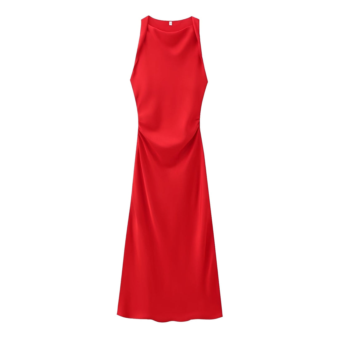 Veronica - Elegantes Neckholder-Midikleid für Damen