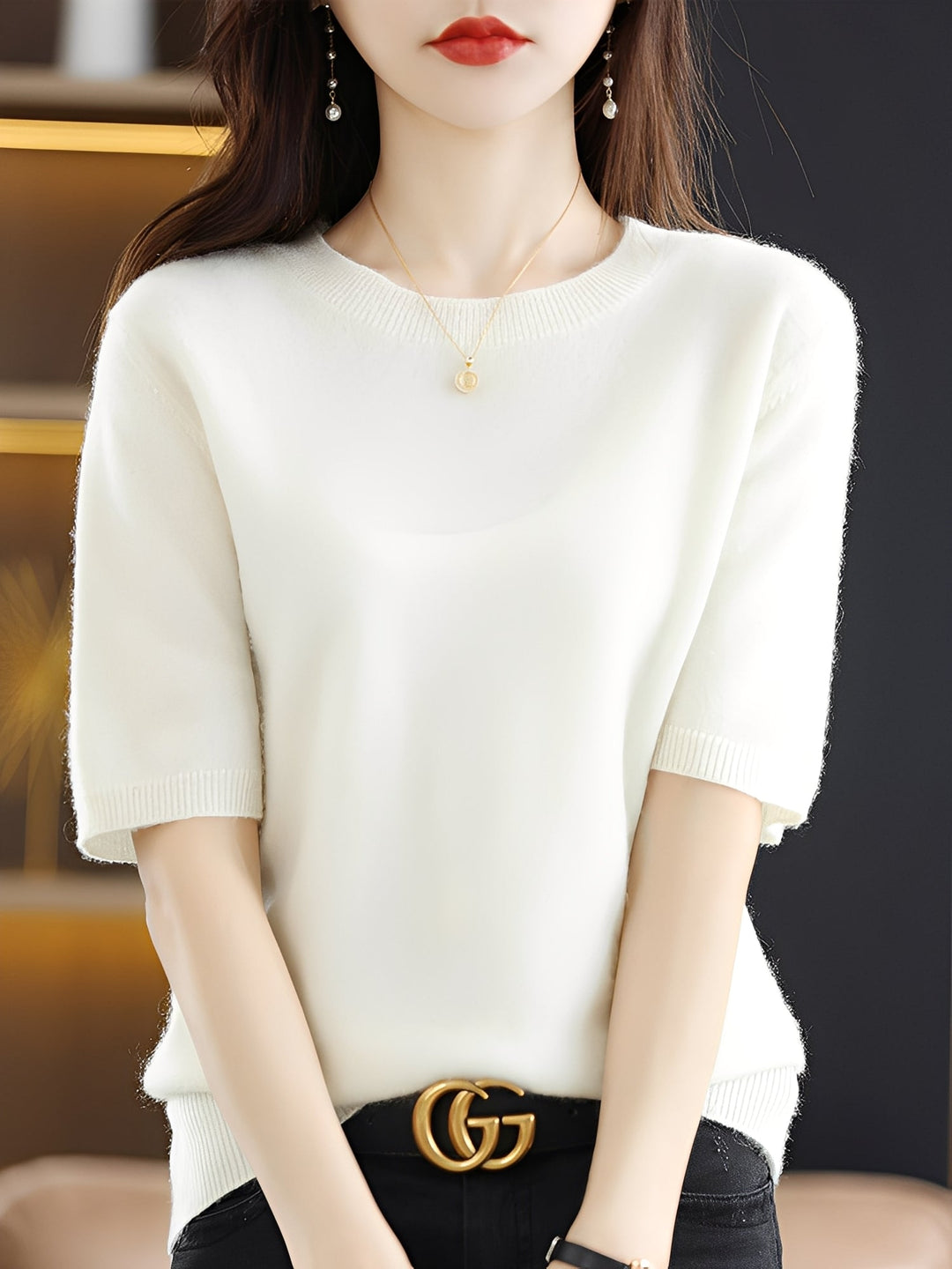 Blandine - Kurzarm-Pullover für Damen