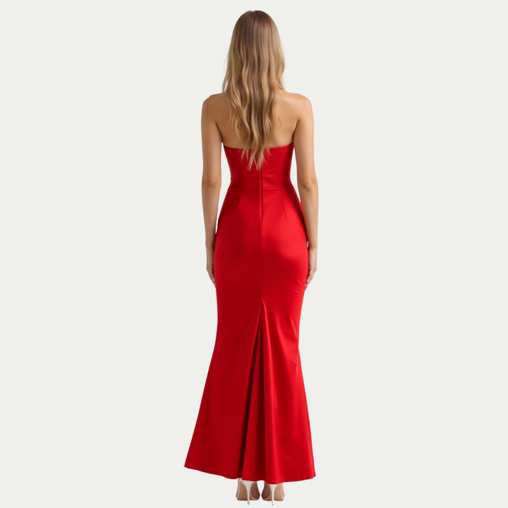 Stefanie | Damen Hochzeitsgast Säulen Maxikleid