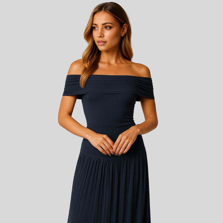 Edith | Damen Hochzeitsgast Gefaltetes Maxikleid