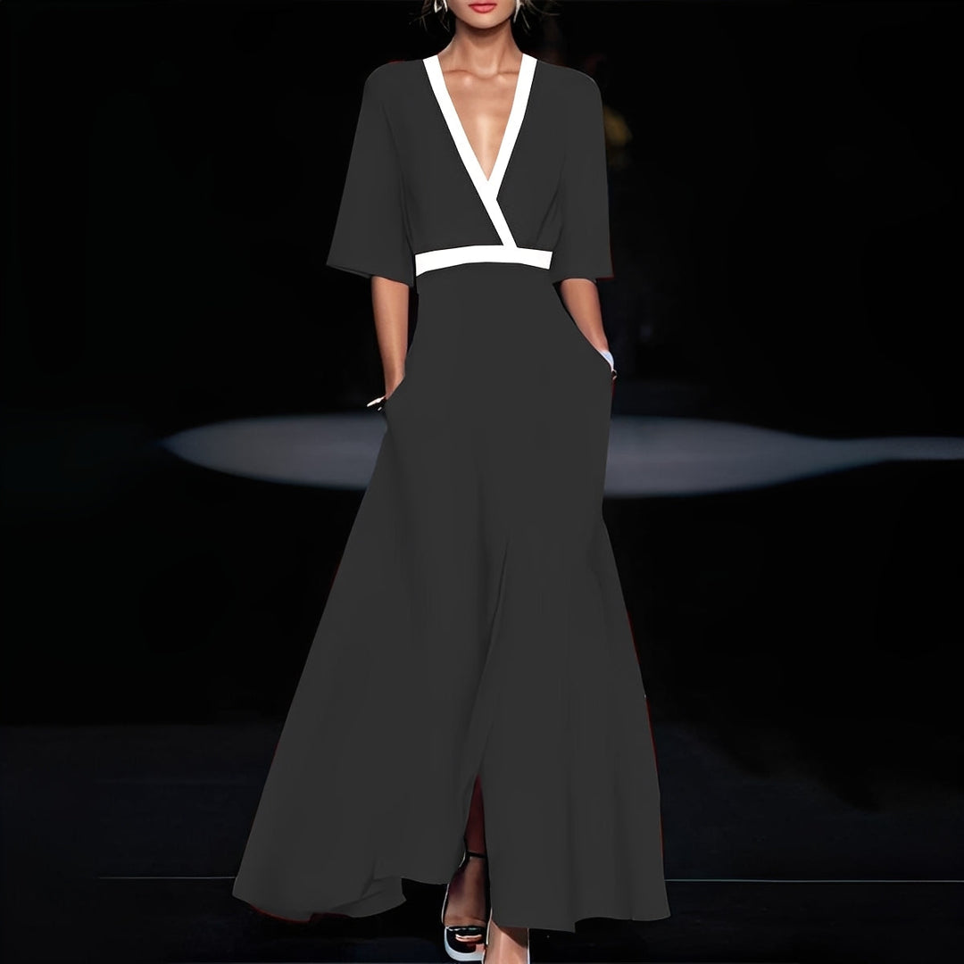 Débora - Langes stilvolles Kleid mit Blumenmuster für Damen