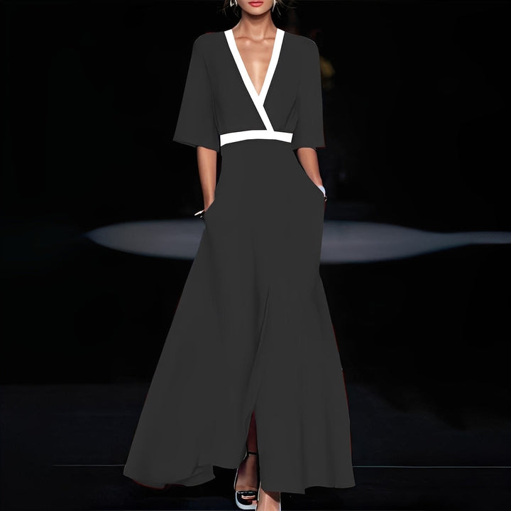 Débora - Langes stilvolles Kleid mit Blumenmuster für Damen