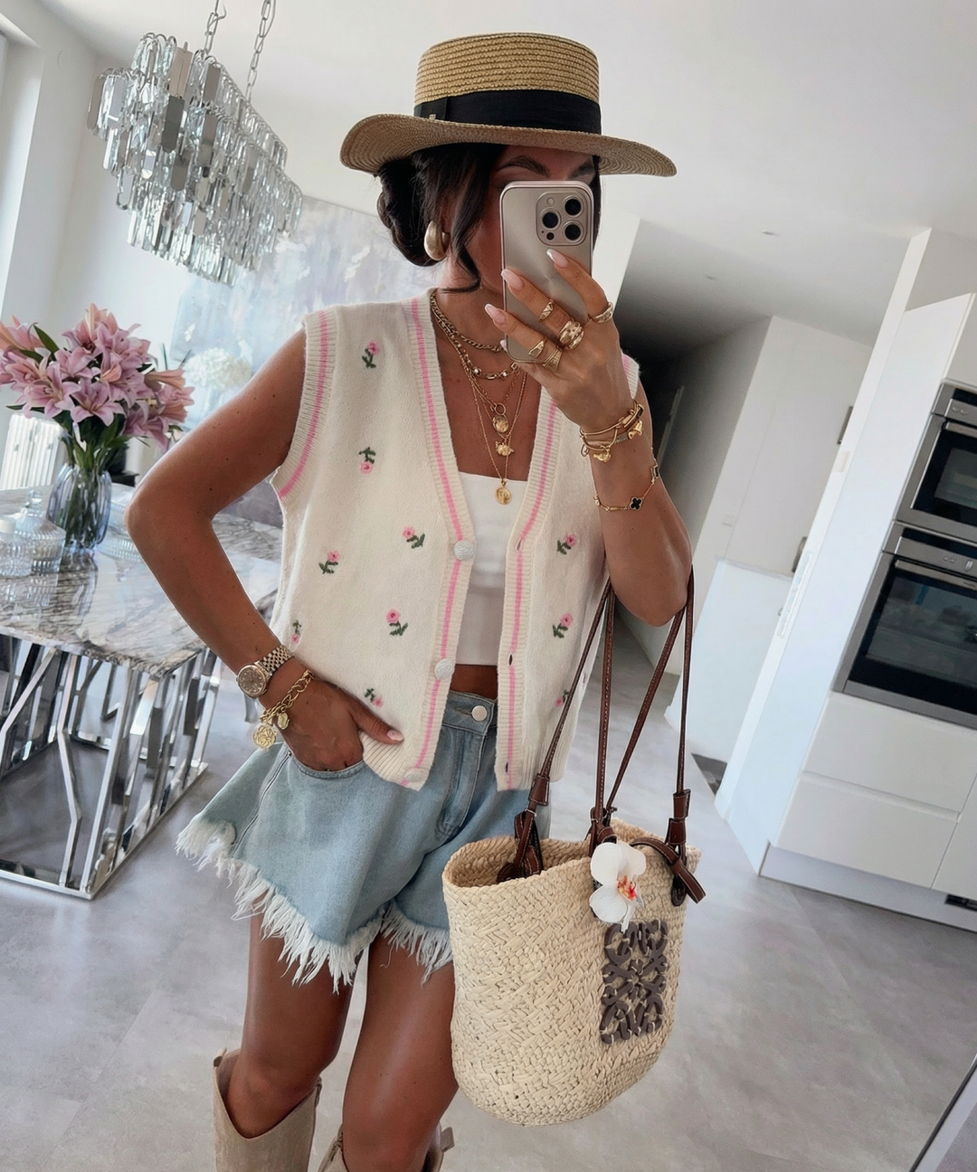 Strickweste Juliena Creme Ladypolitan ♡