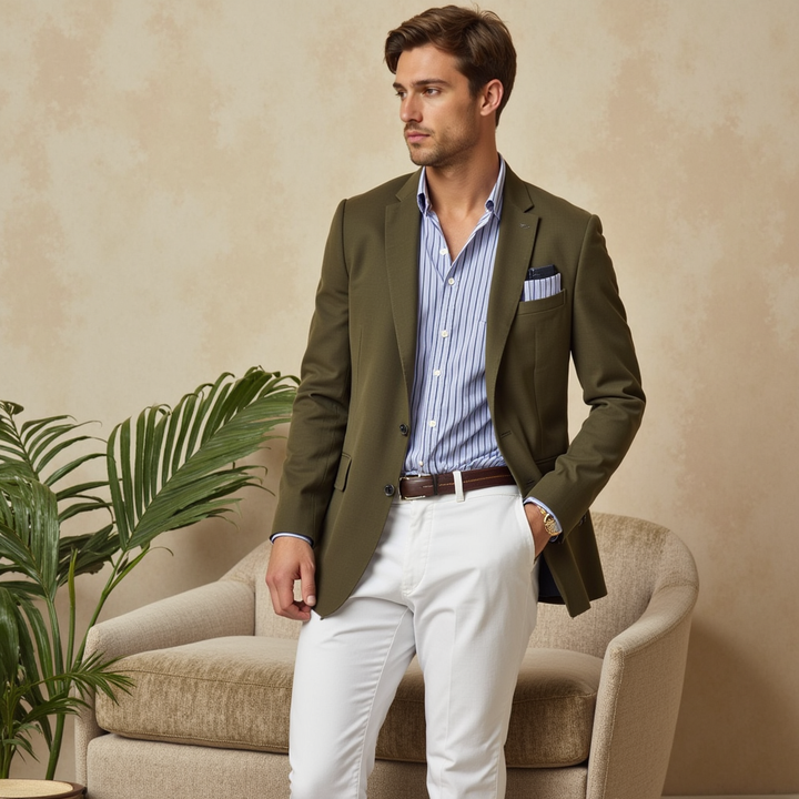 Blazer Uomo Sartoriale Classico Vestibilità Comoda Formale - Vesarelli