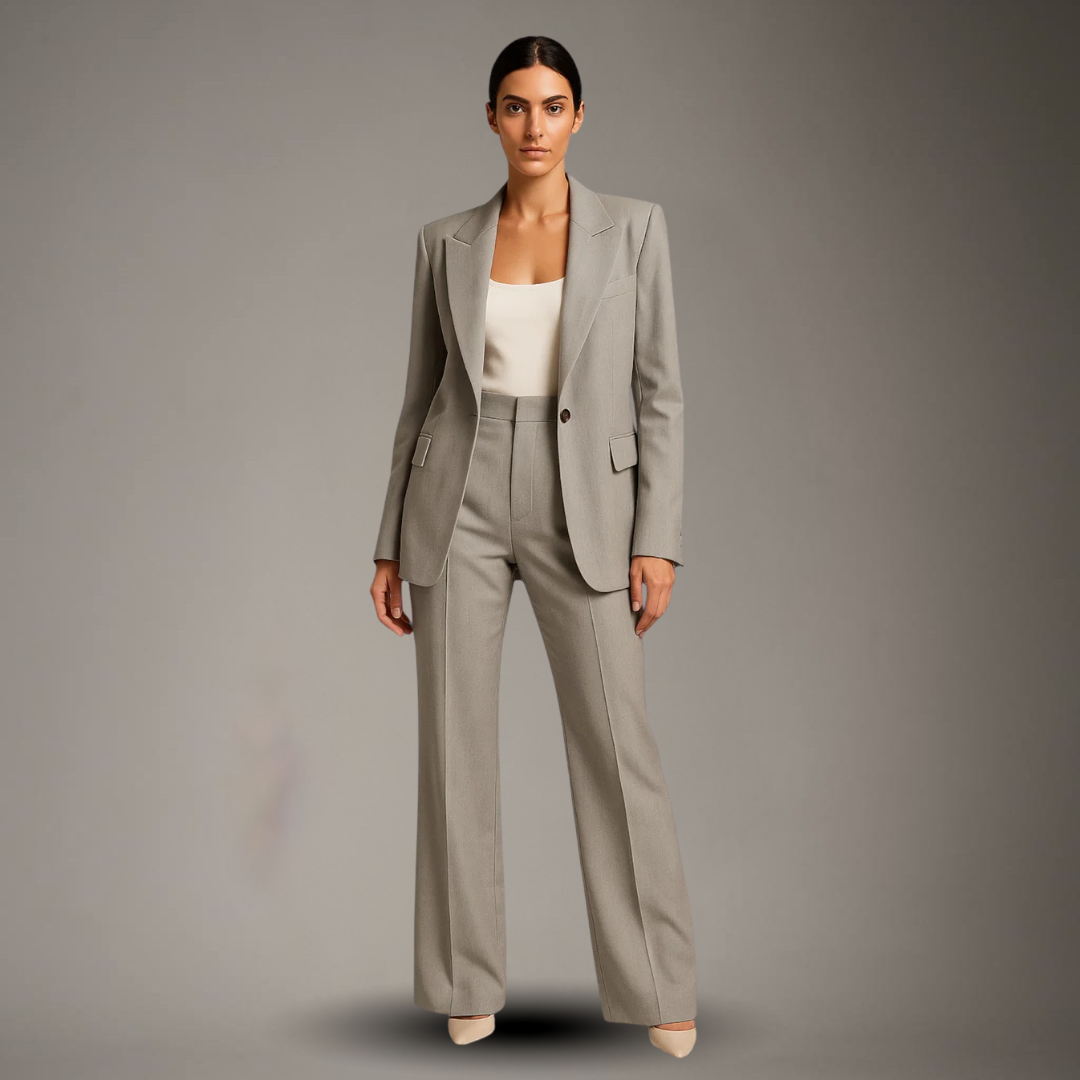 Hosenanzug Damen Zweiteilig Blazer Hose