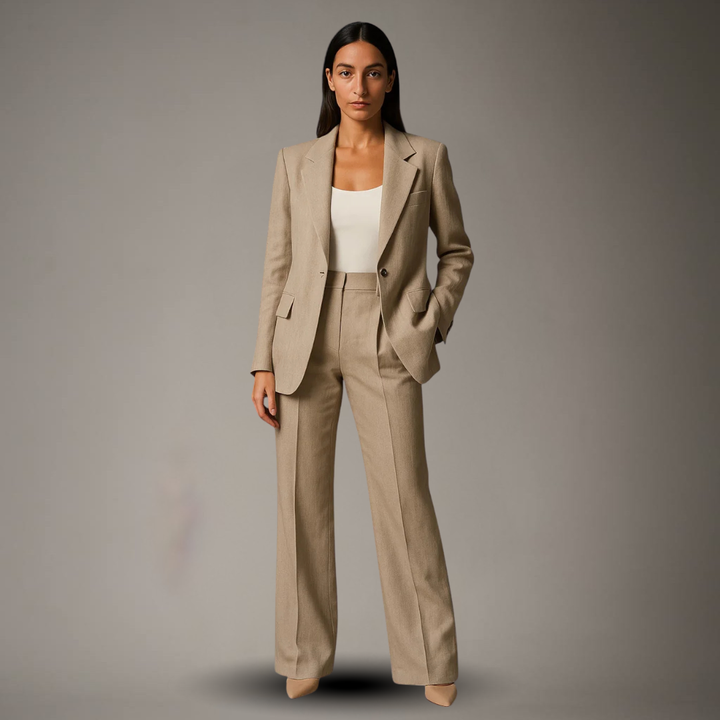 Hosenanzug Damen Zweiteilig Blazer Hose