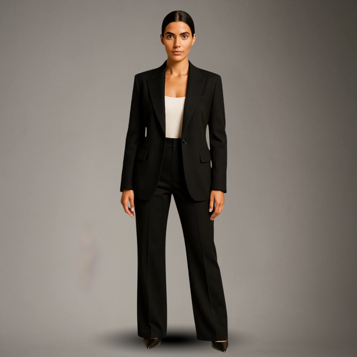 Hosenanzug Damen Zweiteilig Blazer Hose