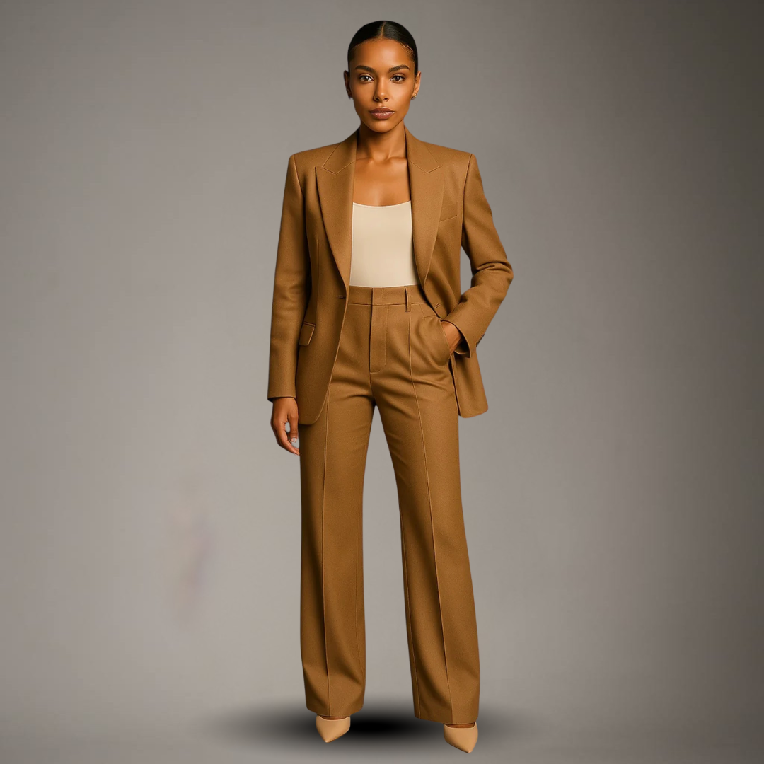 Hosenanzug Damen Zweiteilig Blazer Hose
