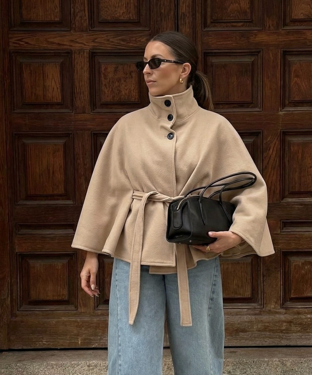 Poncho Karah Beige Ladypolitan ♡