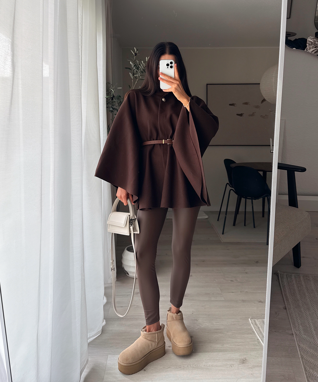 Lederleggings Ksenia Dunkelbraun