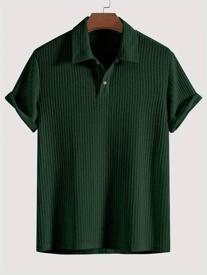 Lukas – Classic Textured Polo Shirt for Men - Image 1