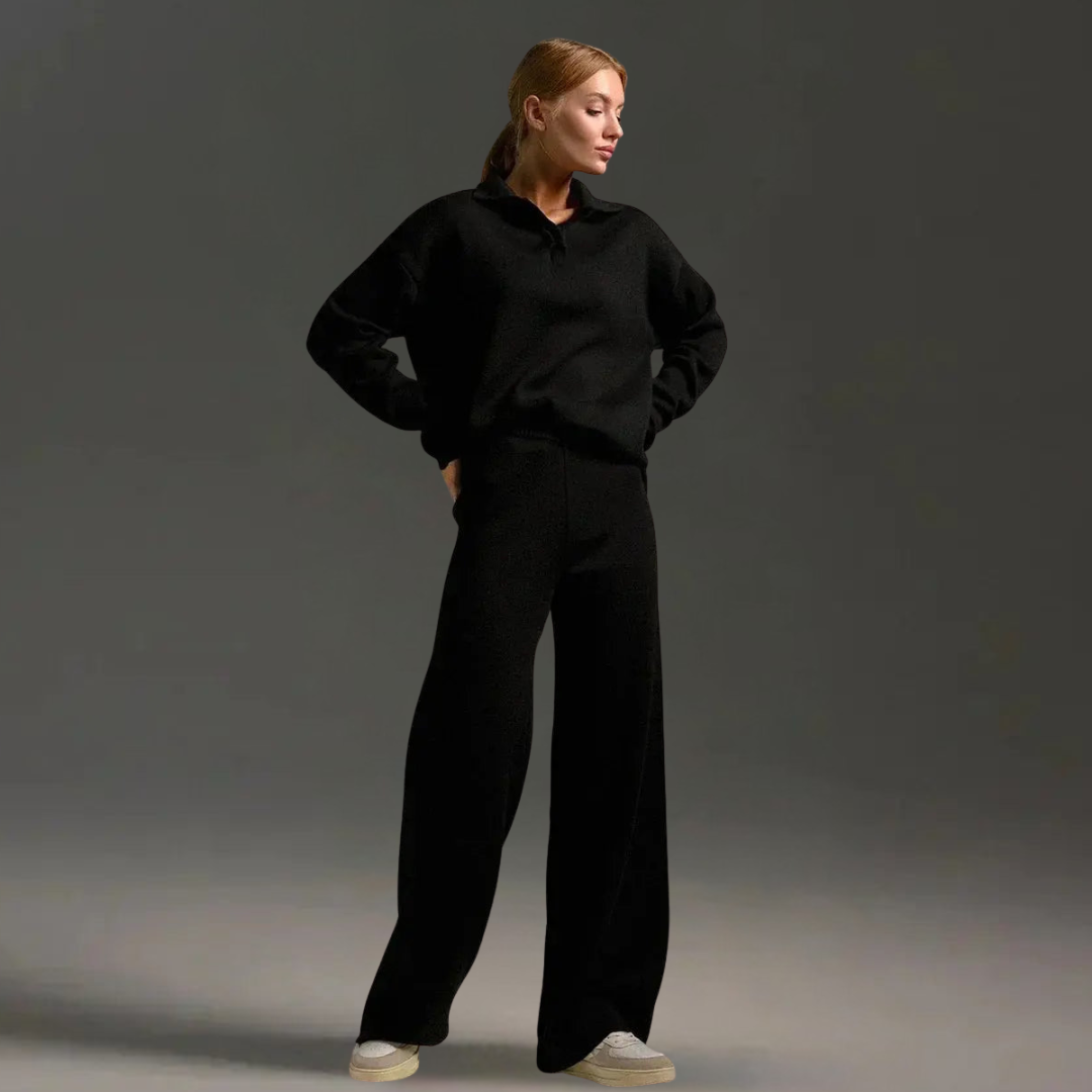 Damen-Loungewear-Set | Weite Hosenbeine