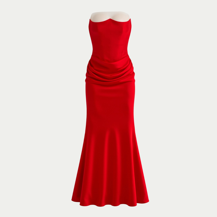 Stefanie | Damen Hochzeitsgast Säulen Maxikleid