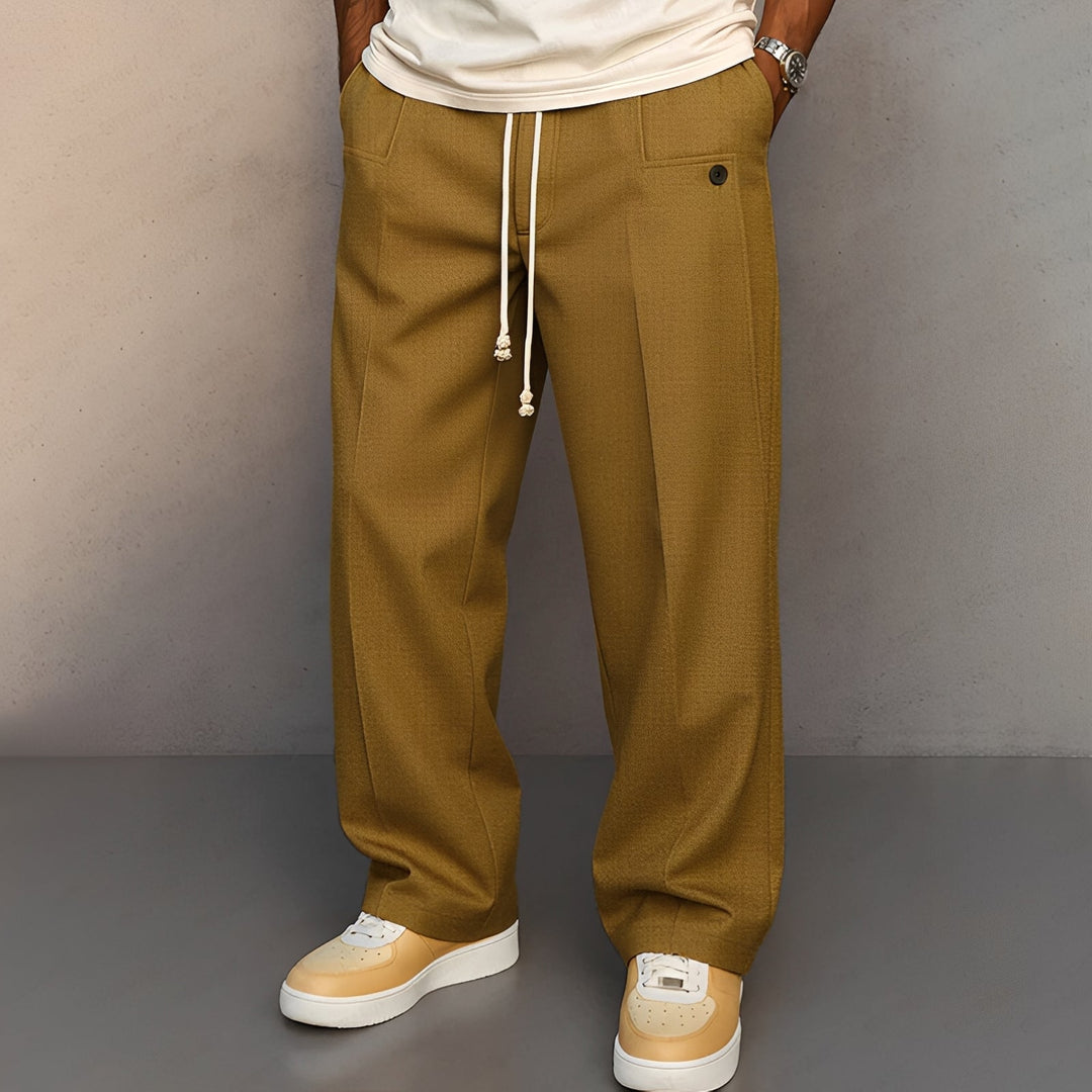 Conor - Bequeme Herrenhose mit geradem Schnitt und Kordelzug