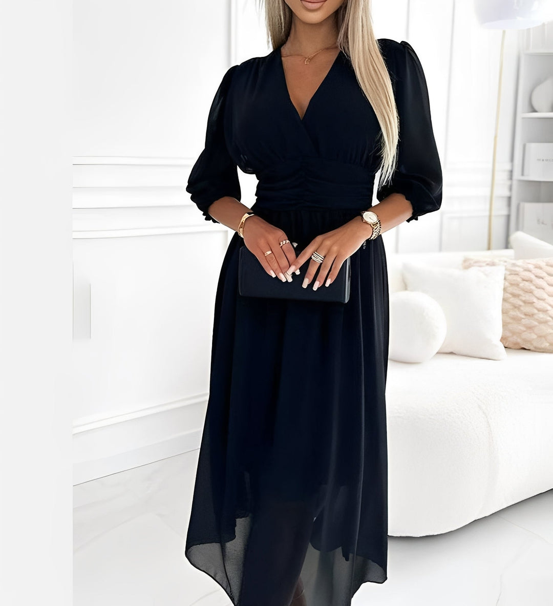 Rachel - Elegantes Kleid mit ellbogenlangen Ärmeln für Damen