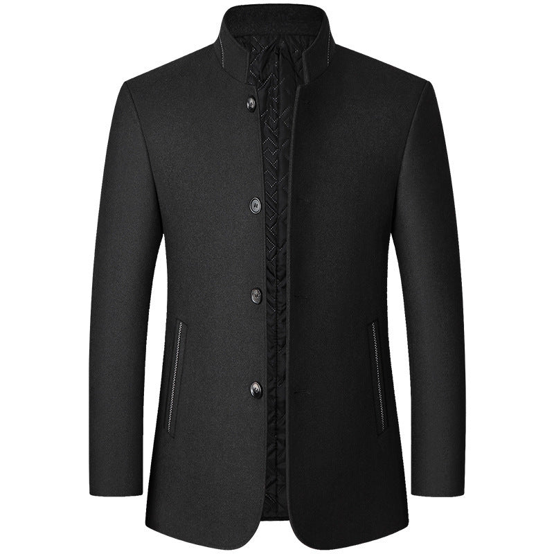 Carlos - Eleganter Wollmantel mit Knöpfen für Herren
