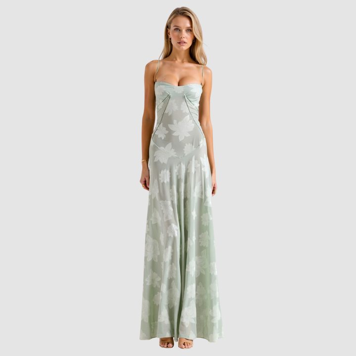 Michaela | Damen Hochzeitsgast Slip Maxikleid