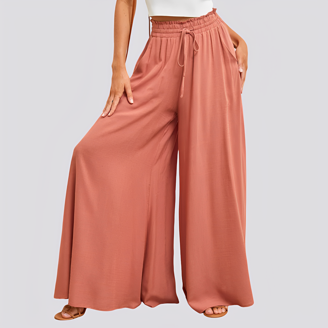 Veronica - Lässige, locker sitzende Hose mit weitem Bein für Damen