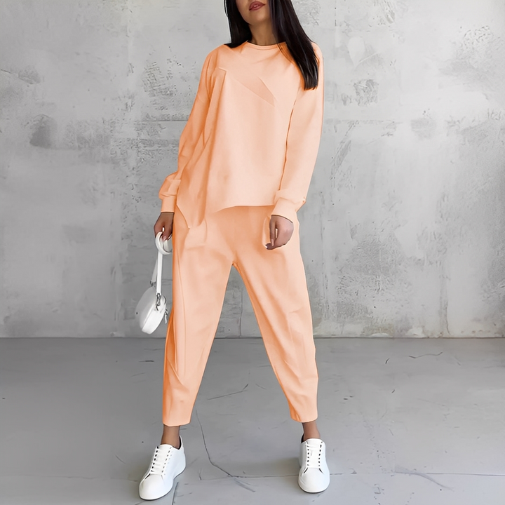 Mélisande - Damen-Set aus Pullover mit Rundhals und Hose