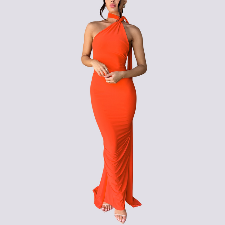 Martha - Elegantes rückenfreies Plisseekleid für Damen