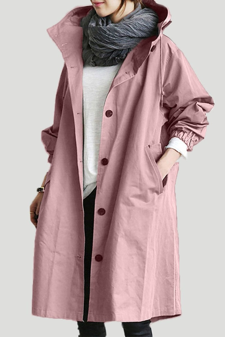 Trenchcoat Damen Lang mit Kapuze