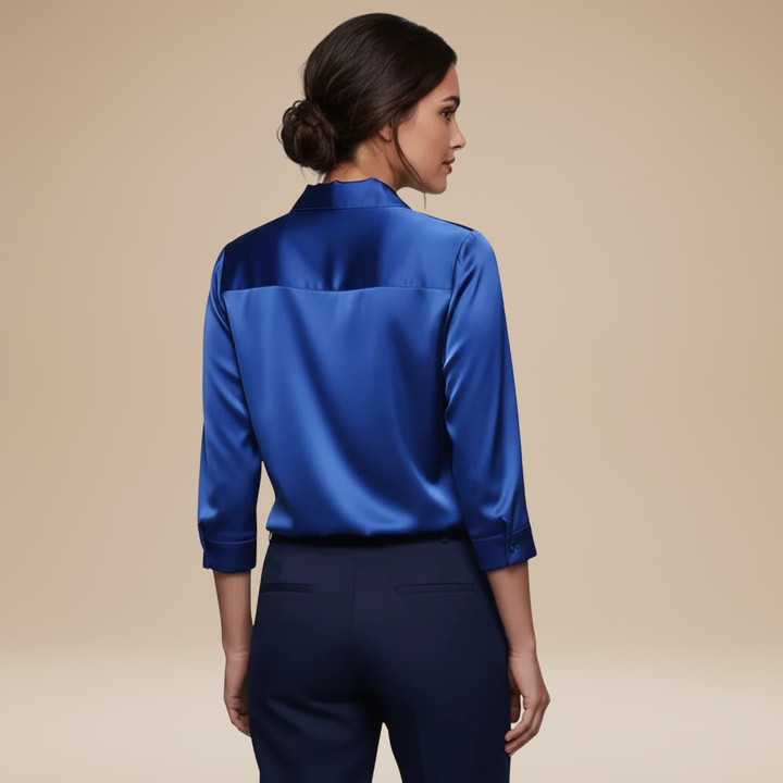 Lydia – Elegant Women's V-Neck Blouse - Image 13