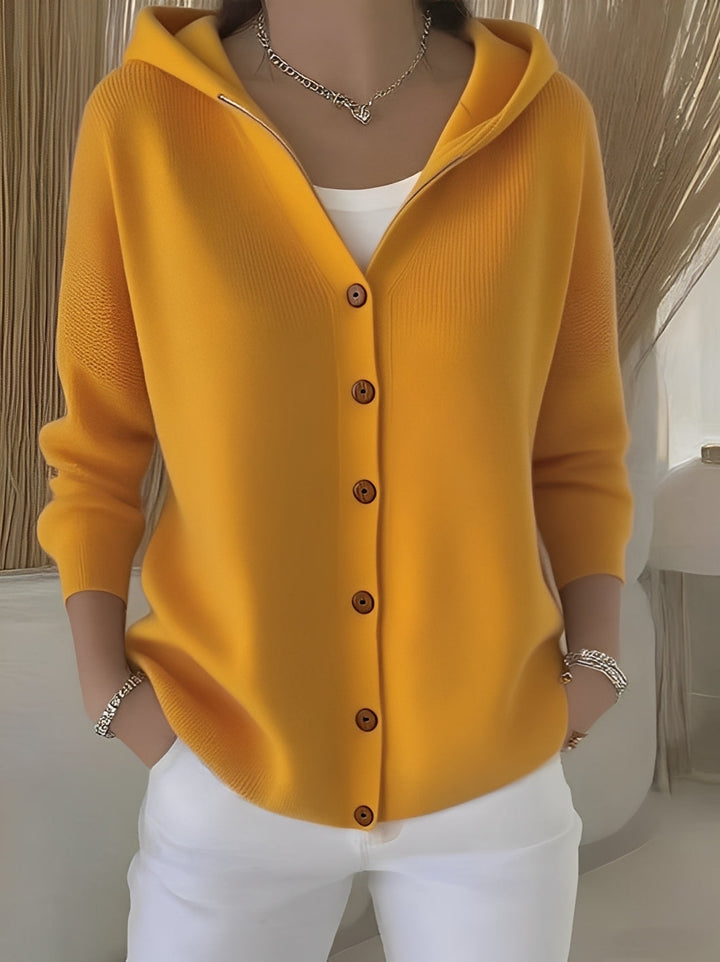 Ryanne – Gemütliche Langarmjacke mit Kapuze für Damen