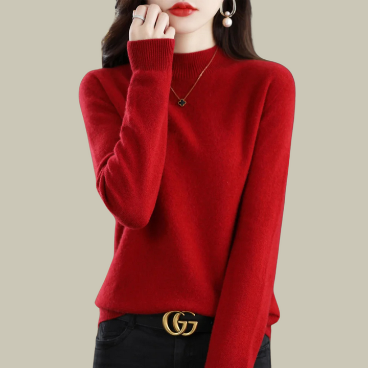 Monika | Damen Rollkragenpullover aus Merinowolle für den Winter