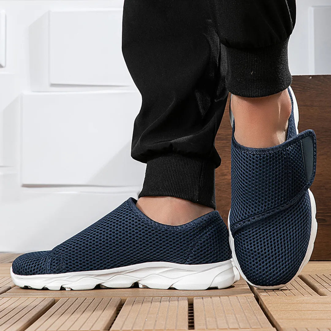 Damenschuhe für Diabetiker, breite Passform, Klettverschluss