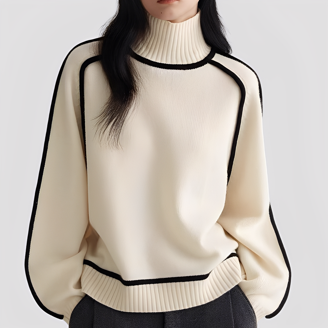 Azalea - Schicker, entspannter Damen-Rollkragenpullover