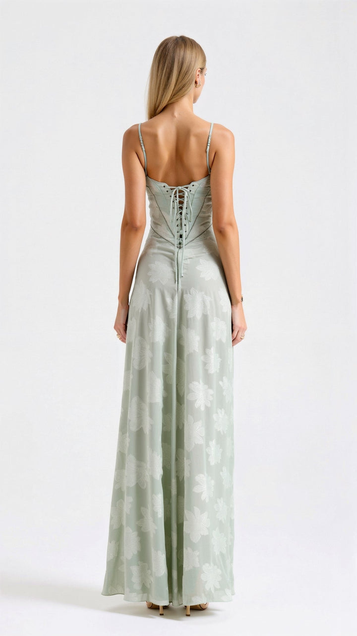 Leonie | Damen Slip Maxi Kleid für Hochzeitsgäste