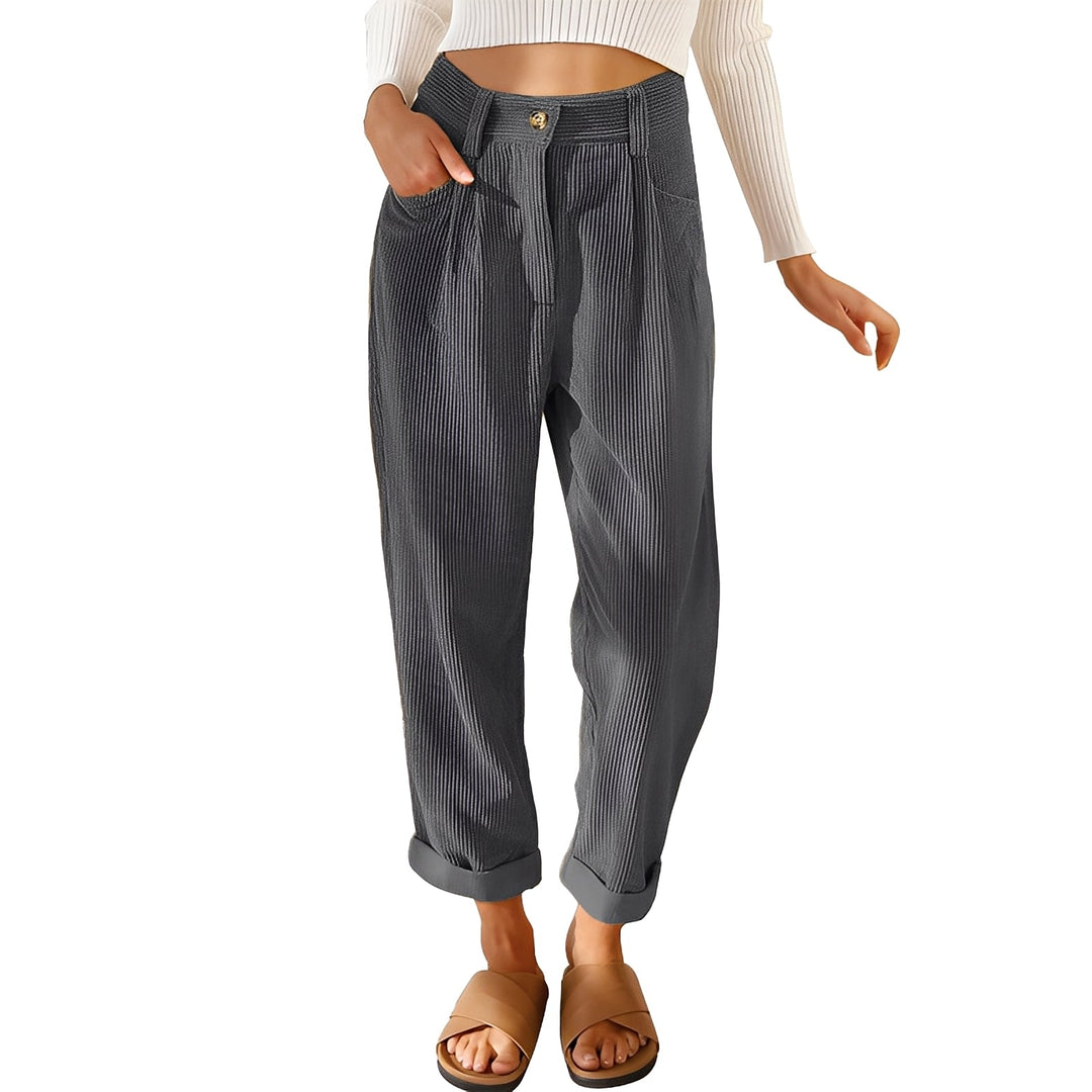 Hannah - Angenehme Damen-Cordhose mit hoher Taille