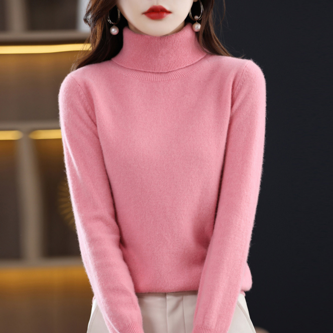 Pauline | Damen Winter Klassischer Rollkragenpullover