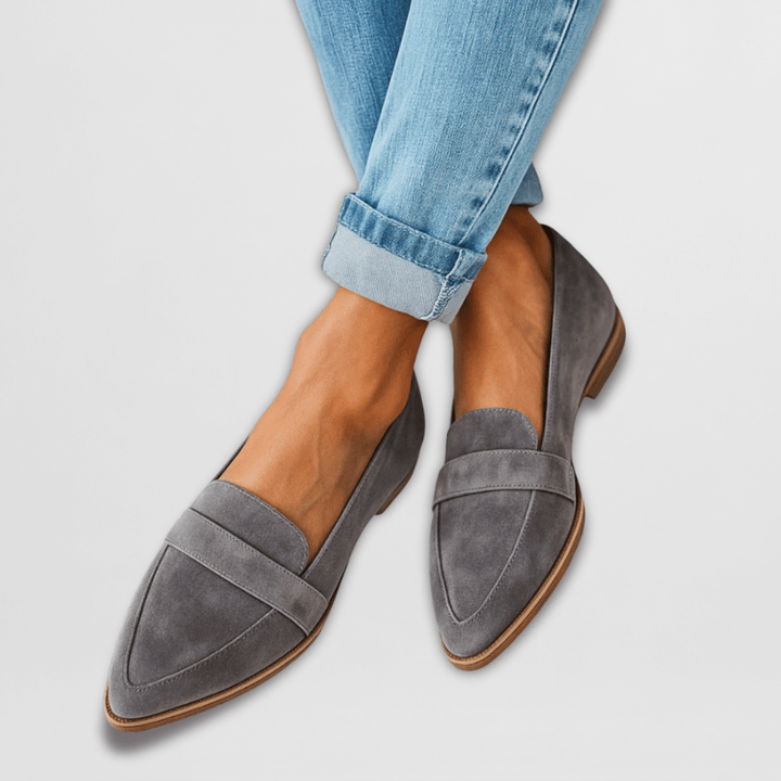 Damen-Loafer aus Wildleder zum Hineinschlüpfen