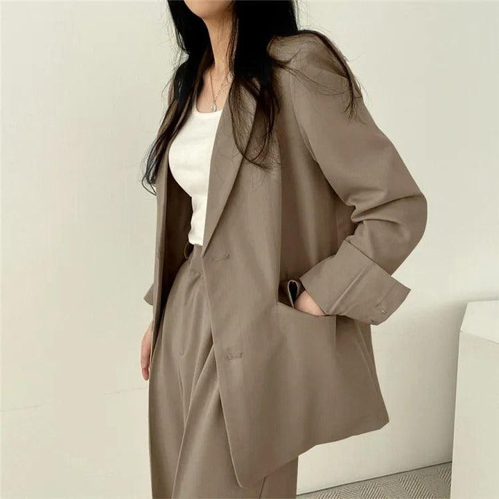 Maria | Damen Zweiteiliges Maßgeschneidertes Anzug-Set mit Langem Blazer