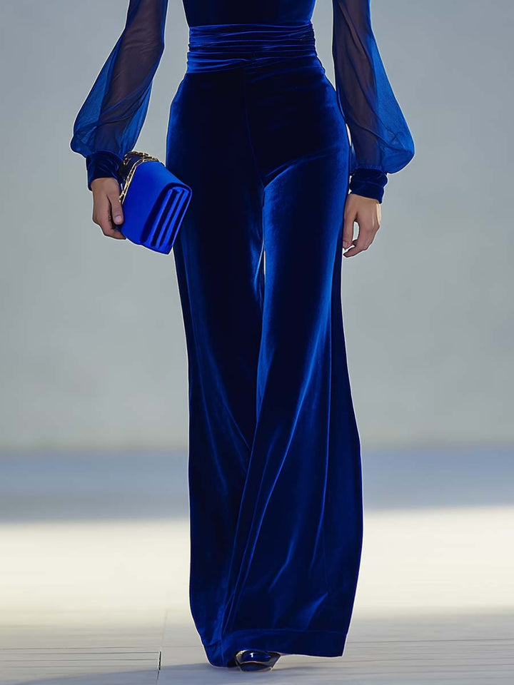 Elena – Eleganter Damen Jumpsuit mit tiefem V-Ausschnitt