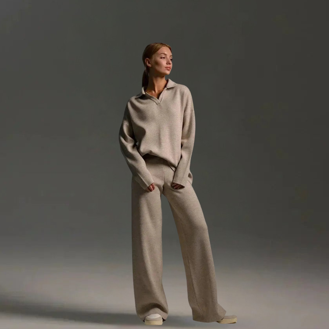 Damen-Loungewear-Set | Weite Hosenbeine