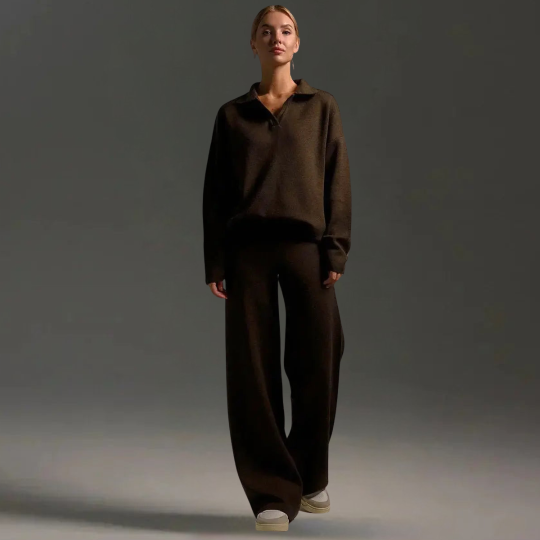 Damen-Loungewear-Set | Weite Hosenbeine