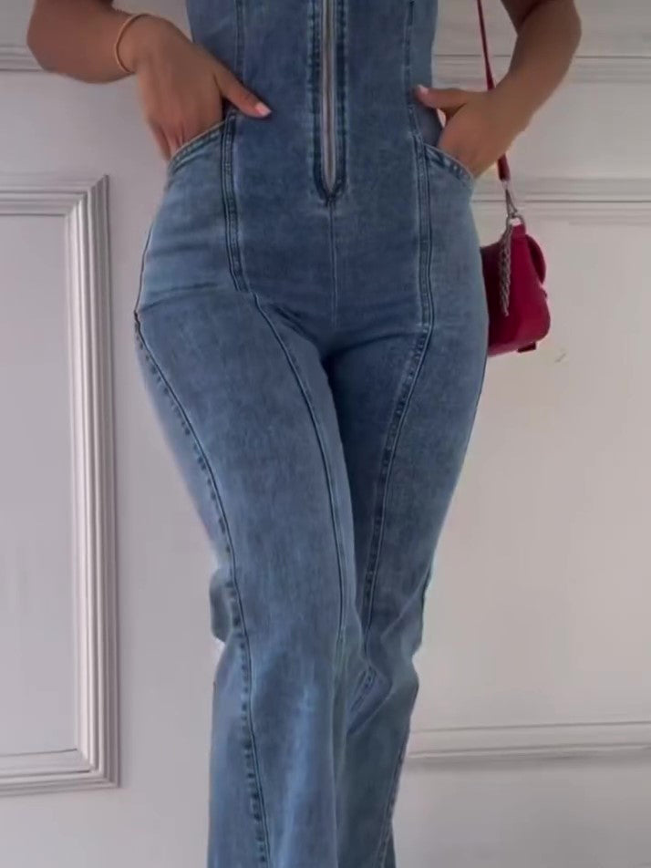 Marie – Stylish Denim Jumpsuit for Women - Image 6